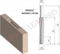 ФРЕЗА ПАЗОВАЯ ДЛЯ ВРЕЗАНИЯ ЗАМКОВ PROCUT АРТ. RAPIDO 1-16130, D=16X25X130 S=12