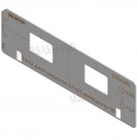 Вставка для шаблона Солдатова «Тела двух защёлок 57х25 межцентровое 90, под 20_12»