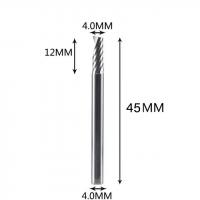 Фреза спиральная однозаходная, стружка вверх 4х12х45х4 мм