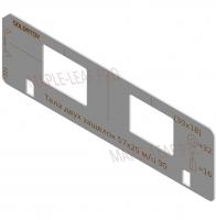 Вставка для шаблона Солдатова «Тела двух защёлок 57х25 межцентровое 90, под 32_16»