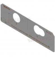 Вставка для шаблона Солдатова «Ручка и цилиндр замка 196х18 межцентровое расстояние 85»