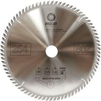 Пильный диск ProCut 254x30x2,4/1,6 Z=80 ATB торцовочный с тонким пропилом для поперечного реза