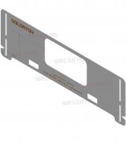 Вставка для шаблона Солдатова «Ручка-купе замка AGB WAVE 196х18 R раздвижной (128х65,5)»