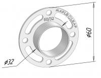 Копировальное кольцо 32/60, два отверстия