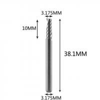 Фреза спиральная однозаходная, стружка вверх 3,175х10х38х3,175 мм