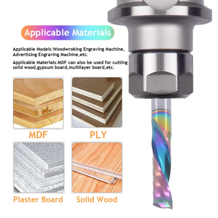 Твердосплавная спиральная однозаходная фреза твердостью HRC70 с покрытием DLC-3 стружкой вверх (ø6хø6х17 L=50мм)