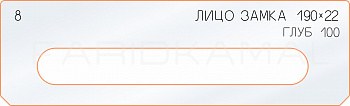 Вставка для шаблона «8 лицо замка 190х22»